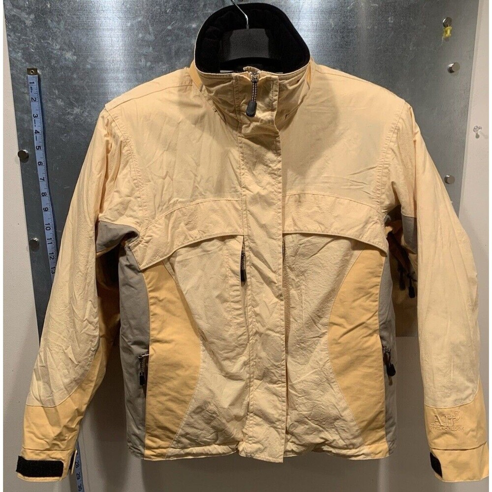 Obermeyer Ski/Snow Jacket Hydro Block Stormtech Kinetic Sz 8 Yellow/Gray Alt3